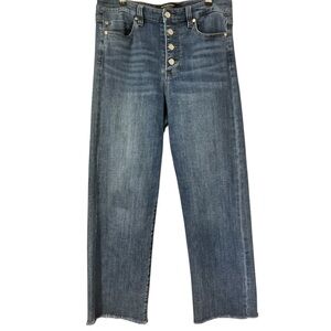 LIVERPOOL Los Angeles Stove Pipe Button Down fly, size 8 mid wash